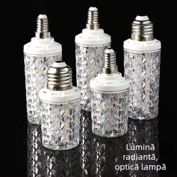 Lampă LED tip porumb cu baze E14/E27/B22 | Alimentare 85-265 V; Fascicul raze 360°; 32/40/48 LED-uri; Temperatură cromatică 3000/4000/6000 K