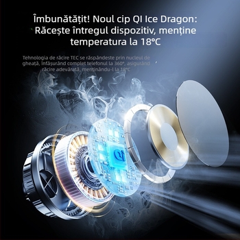 Suport magnetic pentru telefon auto cu încărcare wireless de 15W, fixare pe grila de ventilație (snap-on)