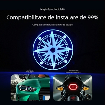 Lampa LED de stop cu capac rotativ RGB – 12V, model fog084, potrivire universală, corp ABS, durată de 50000h