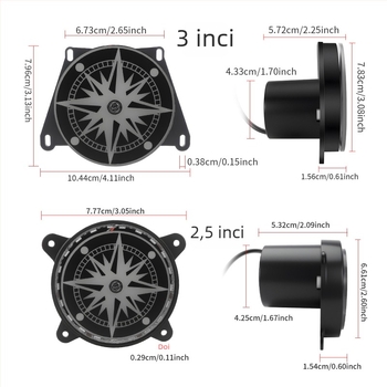Lampa LED de stop cu capac rotativ RGB – 12V, model fog084, potrivire universală, corp ABS, durată de 50000h
