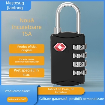 Încuietoare TSA pentru bagaje cu parolă - JLGY, aliaj de zinc, model TSA customs lock, grosime tijă 3 mm, distanță tijă 15 mm