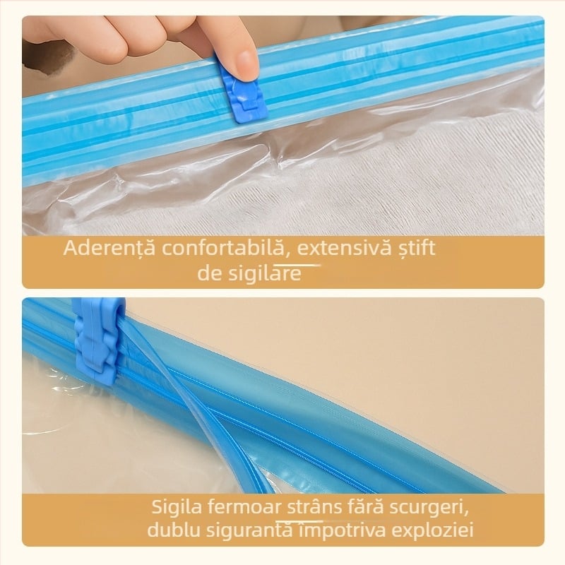 Sac de vid pentru călătorii cu rulare manuală, cu pompă, PET+PE, 180 bucăți în cutie, lansat în 2022