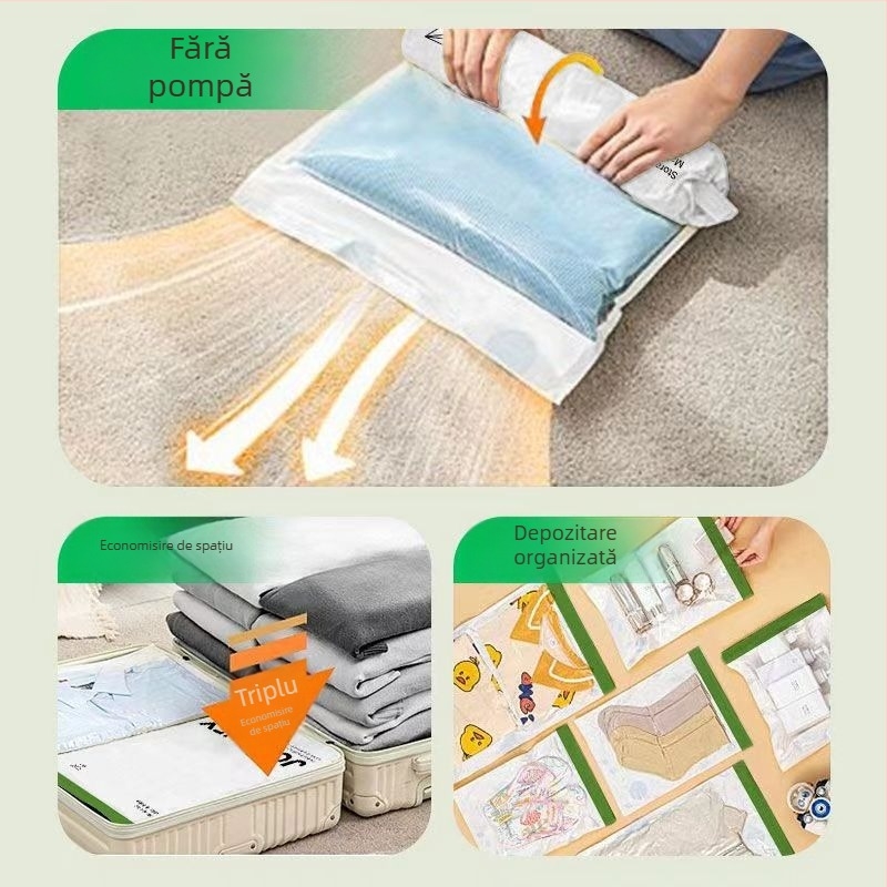Sac de depozitare pentru călătorii cu compresie – tip rolă, material PA+PE, model Journey