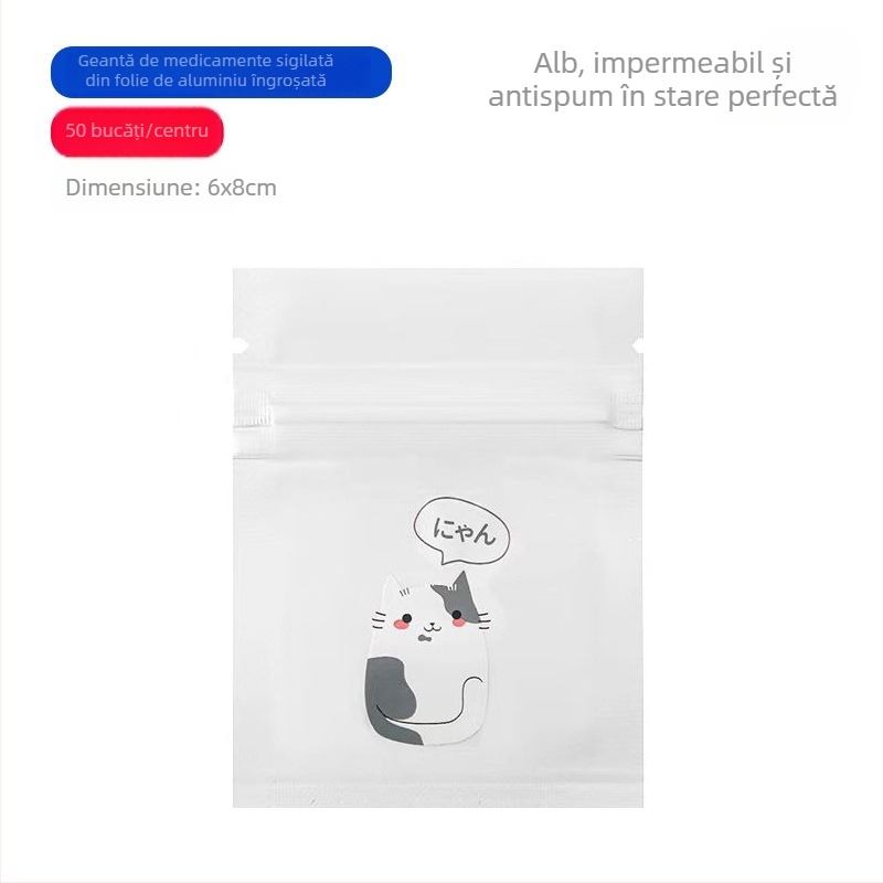 Sac de medicamente, pătrat, PVC, impermeabil, multifuncțional, potrivit pentru călătorii