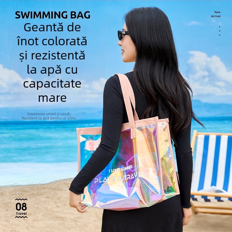 Geantă de înot PU cubică, cu funcție de etanșare, pentru călătorii și depozitarea produselor de igienă (formă cubică, PU, funcție de etanșare, pentru călătorii)