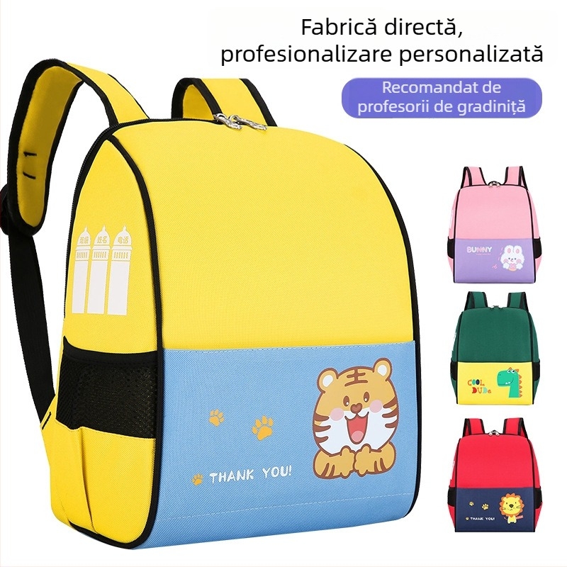 Ghiozdan pentru copii, în stil coreean, cu logo personalizat – ușor, din Oxford, respirabil și rezistent la uzură, model 501, pentru activități de pregătire în afara școlii