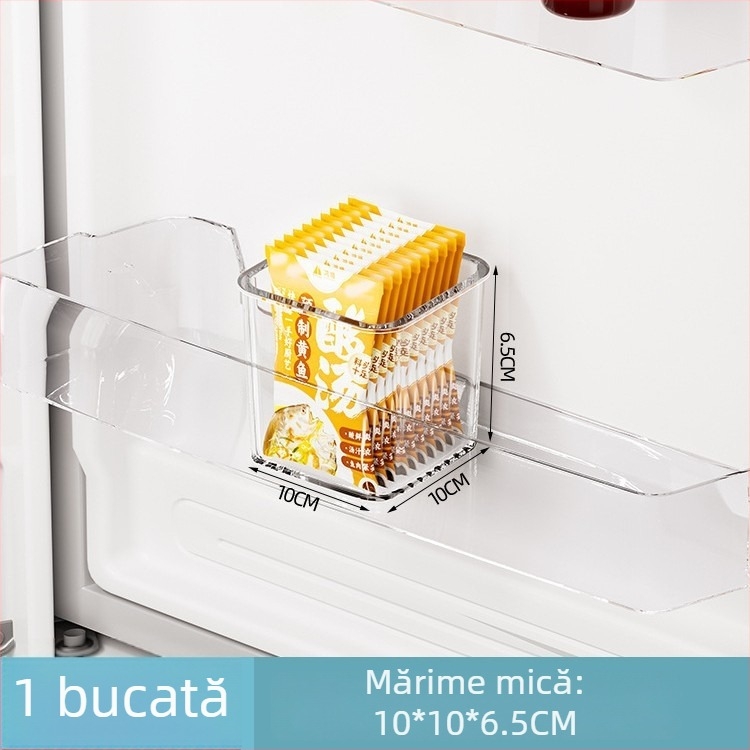 Recipient pentru ouă pentru uşa laterală a frigiderului, păstrare proaspătă pentru fructe și legume, PET material, organizator bucătărie