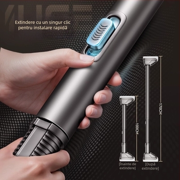 Bară telescopică pentru uscat haine, montaj fără găuri, pentru balcon, oțel din carbon, design modern minimalist