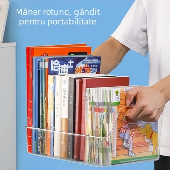 Cutie de depozitare pentru birou pentru cărți ilustrate pentru copii și reviste, material PE, capacitate 5–10 L, fără montaj