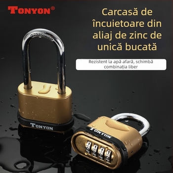 Lacăt cu 4 roți pentru internat și utilizare în exterior – corp din cupru, model K25008