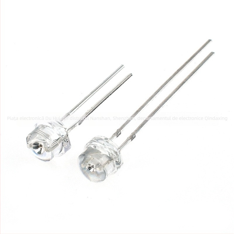 F5 diode LED cu pălărie de paie, 3.0-3.2V, 20mA, 0.1W, CRI 70-80, fascicul 45°