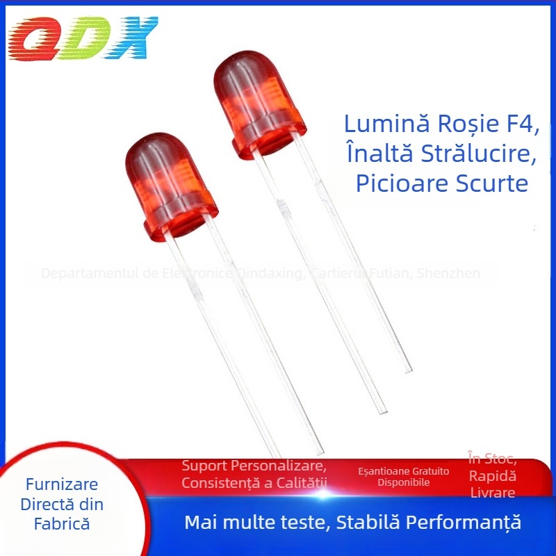 Diodă indicator LED f4UR2-A, 20 mA, 1.8–2.2 V, 0.06 W, unghi de fascicul de 8°