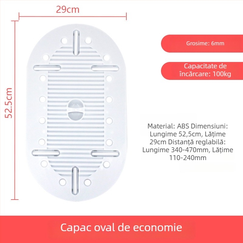 Capac de toaletă tip squat — material PP, brand excellent, fără rezervor de apă, stil modern minimalist