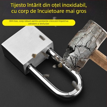 Lacăt exterior pentru curte — oțel inoxidabil, deschidere drept, marca Gu Rui, pentru alte aplicații