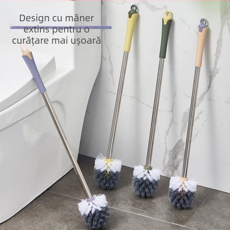 Perie de toaletă cu mâner lung, din plastic, 135 g, 1 buc.