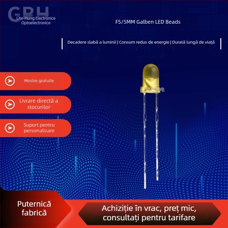 Diodă LED indicator, cap rotund, 20 mA, 1.8–3.4 V, 0.06 W, San'an cip