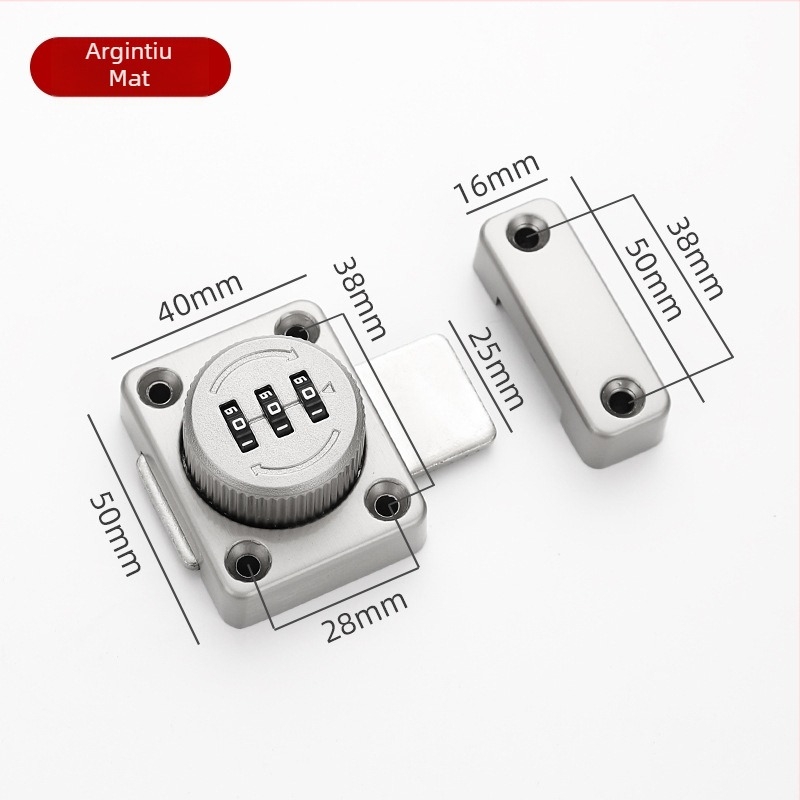 Încuietoare cu cod pentru dulapuri și sertare, din aliaj de zinc, model încuietoare cu cod, potrivită pentru dulapuri și garderobe, stil modern minimalist