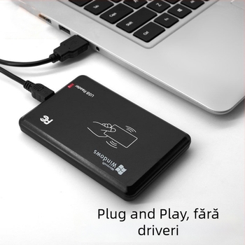 Cititor RFID IC/ID cu frecvență dublă, interfață USB, pentru acces fără contact, NFC compatibil, distanță de detecție 2–5 cm