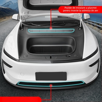 ABS YS-01 Capac protecție pentru intrarea de aer centrală cu plasă pentru rezervorul de apă, compatibil cu Tesla Model Y/3/YL cu 6 locuri, ecran detașabil anti-insecte