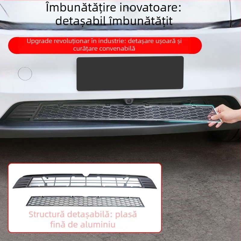 ABS YS-01 Capac protecție pentru intrarea de aer centrală cu plasă pentru rezervorul de apă, compatibil cu Tesla Model Y/3/YL cu 6 locuri, ecran detașabil anti-insecte