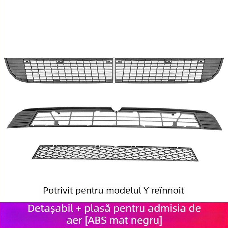 ABS YS-01 Capac protecție pentru intrarea de aer centrală cu plasă pentru rezervorul de apă, compatibil cu Tesla Model Y/3/YL cu 6 locuri, ecran detașabil anti-insecte