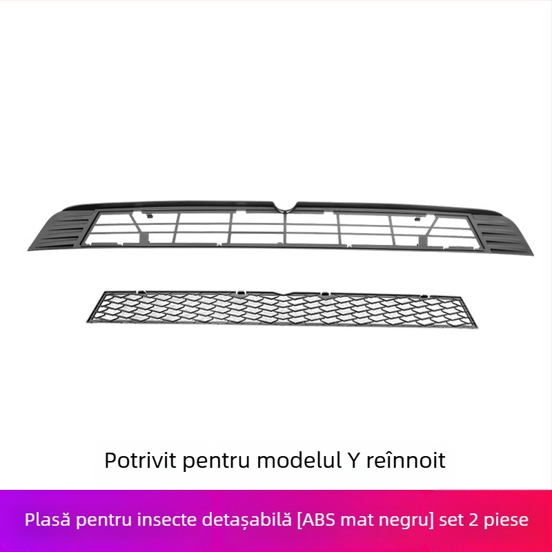 ABS YS-01 Capac protecție pentru intrarea de aer centrală cu plasă pentru rezervorul de apă, compatibil cu Tesla Model Y/3/YL cu 6 locuri, ecran detașabil anti-insecte