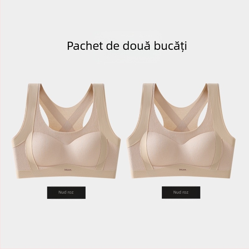 Sutien pentru corectarea posturii pentru adolescente, din viscoză respirabilă, cupă completă cu cupă turnată ultra-subțire, căptușeală din nailon, bretele fixe, susținere superioară și confort pentru vârsta 12–15 ani