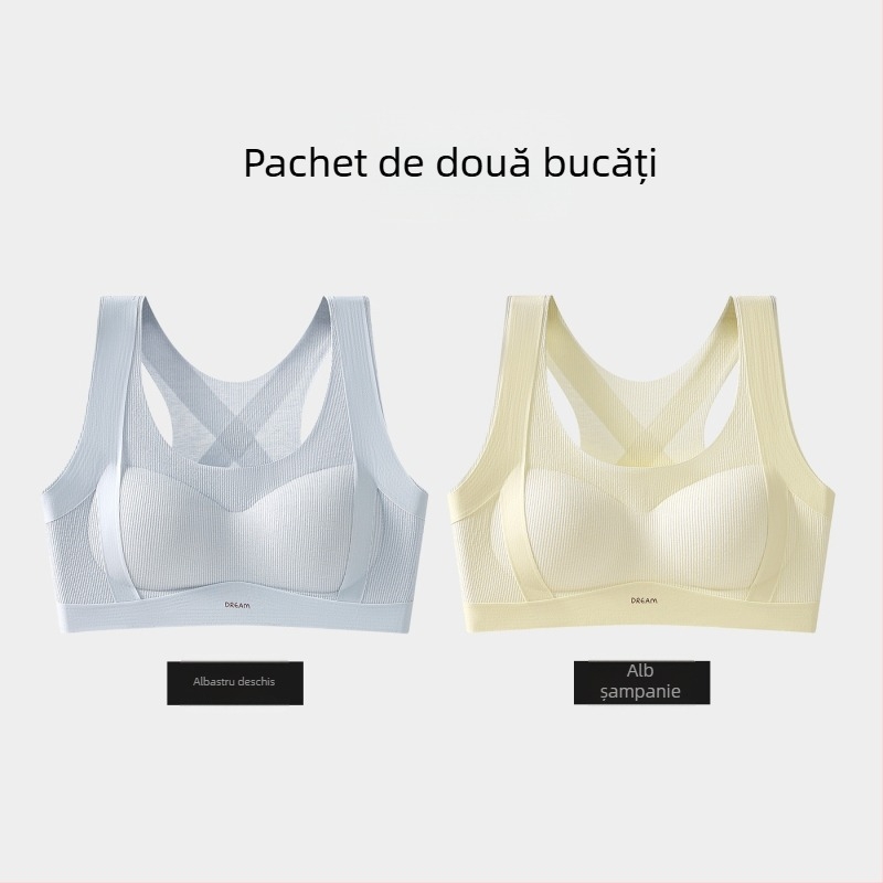 Sutien pentru corectarea posturii pentru adolescente, din viscoză respirabilă, cupă completă cu cupă turnată ultra-subțire, căptușeală din nailon, bretele fixe, susținere superioară și confort pentru vârsta 12–15 ani