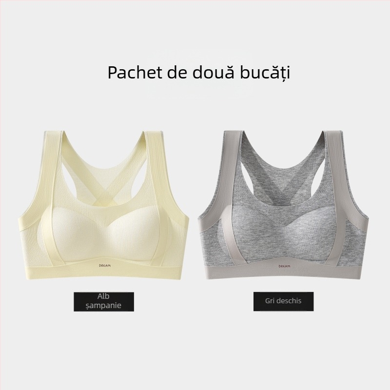 Sutien pentru corectarea posturii pentru adolescente, din viscoză respirabilă, cupă completă cu cupă turnată ultra-subțire, căptușeală din nailon, bretele fixe, susținere superioară și confort pentru vârsta 12–15 ani