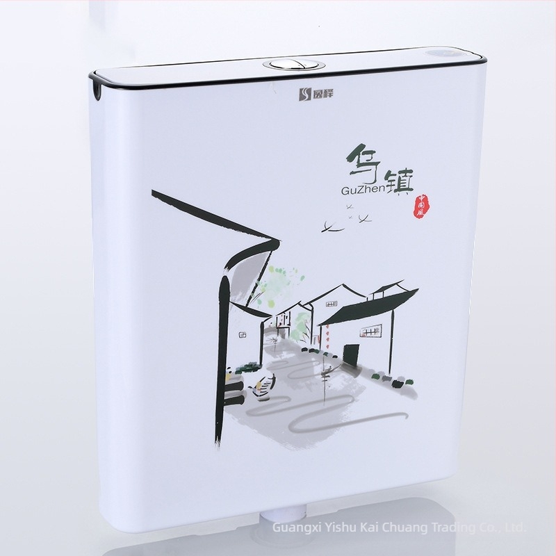 Rezervor de spălare pentru toaletă de tip kuc - PP, 4-8L, control manual, drenaj pe perete, Essence Antelope