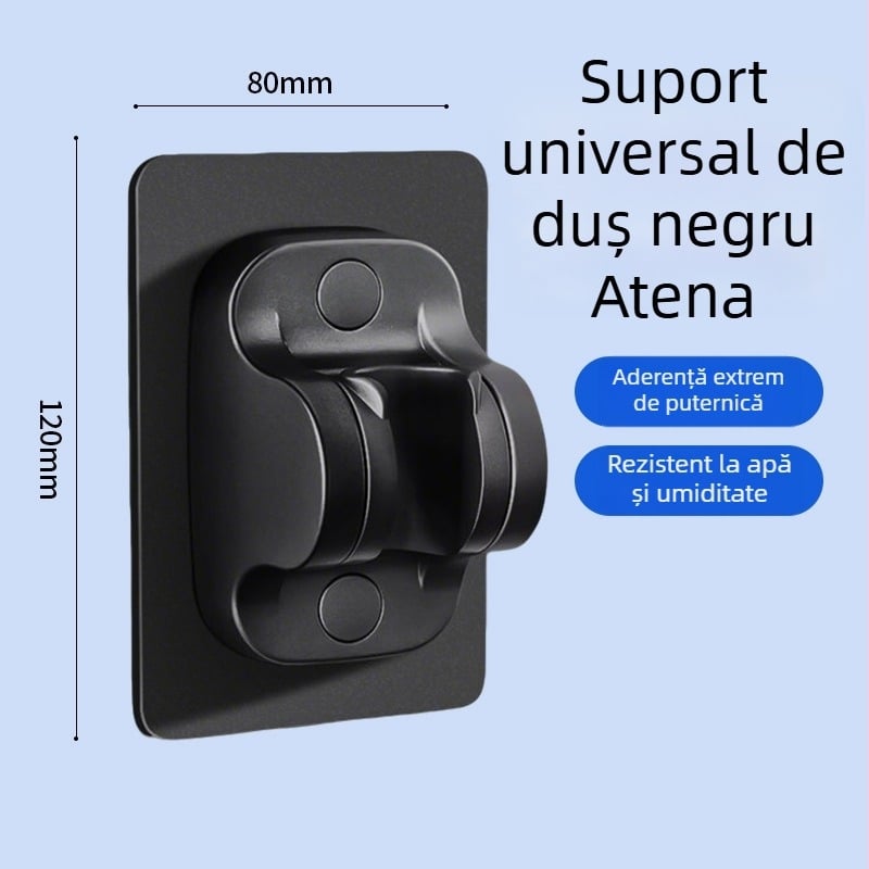 Suport de duș Boonen cu ventuză mobilă și bază adezivă, material ABS, stil luxuos ușor