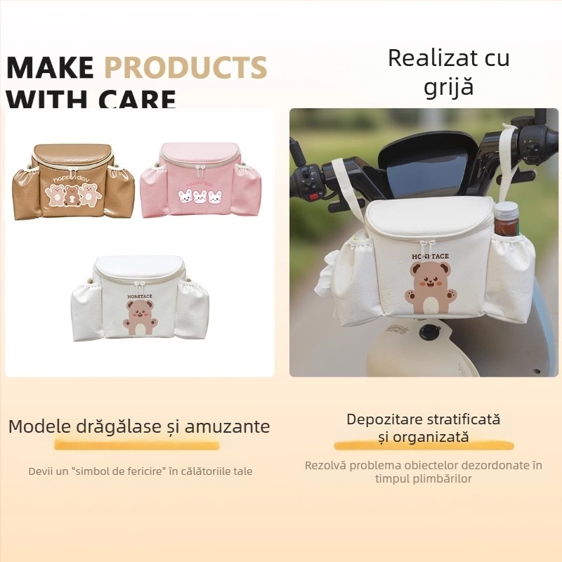 Geantă de agățat pentru vehicul electric – piele, formă cubică, montată pe vehicul, depozitare de călătorie, Xingyou