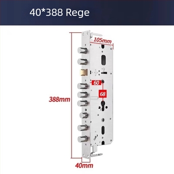 Corp de încuietoare pentru ușă antifurt cu amprentă, din oțel inoxidabil, cap pătrat-rotund, model nestandard, design modern minimalist, greutate 1