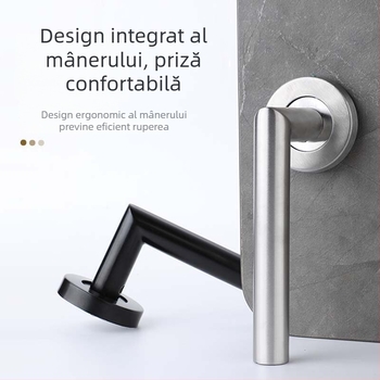 Xiong Kaijie mâner de ușă din oțel inoxidabil pentru uși interioare – încuietoare cu mâner, stil modern minimalist
