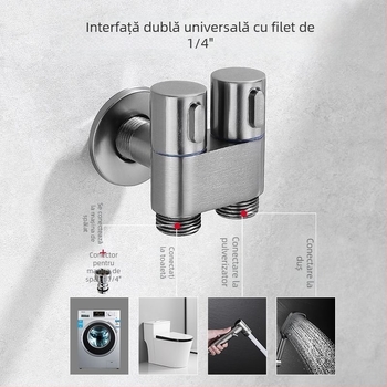 Set pentru toaletă cu duș de spălare cu impuls, diametru interior 20 mm, montaj în perete, aliaj de zinc, 430 g