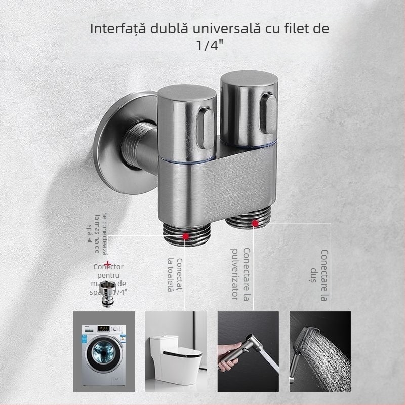 Set pentru toaletă cu duș de spălare cu impuls, diametru interior 20 mm, montaj în perete, aliaj de zinc, 430 g