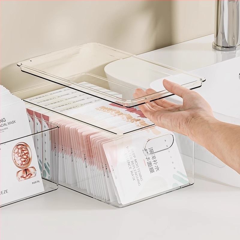 Cutie de depozitare cosmetică, organizator de birou din acrilic pentru îngrijirea pielii, capacitate mare, Egarda