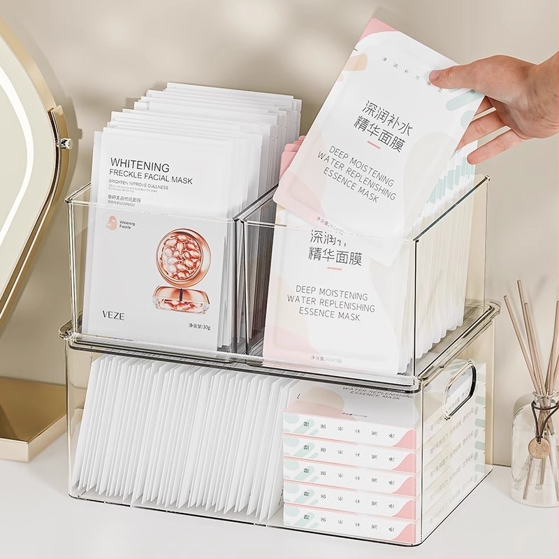 Cutie de depozitare cosmetică, organizator de birou din acrilic pentru îngrijirea pielii, capacitate mare, Egarda