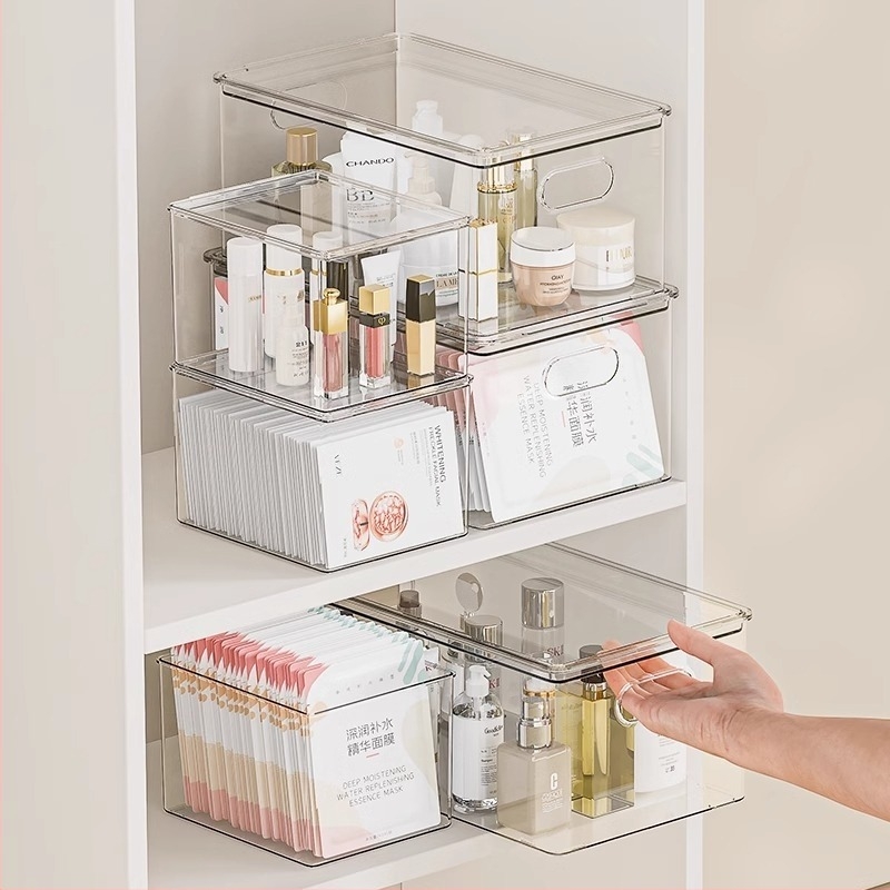 Cutie de depozitare cosmetică, organizator de birou din acrilic pentru îngrijirea pielii, capacitate mare, Egarda