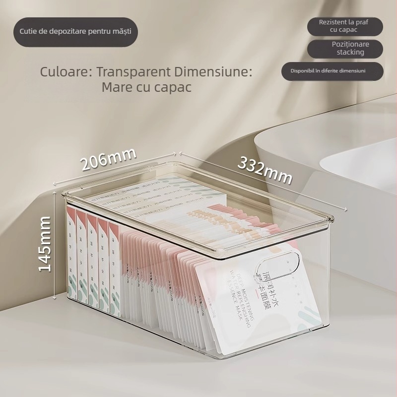 Cutie de depozitare cosmetică, organizator de birou din acrilic pentru îngrijirea pielii, capacitate mare, Egarda