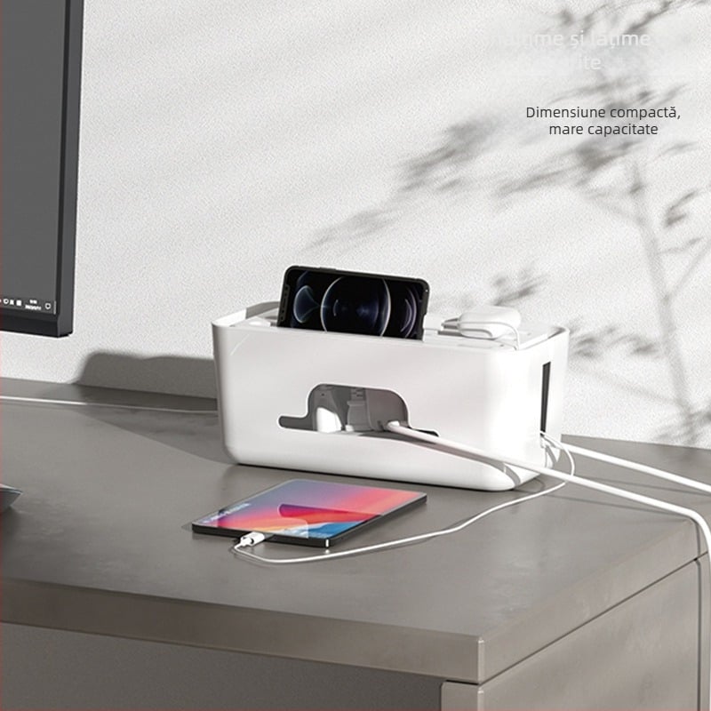 Yihao Cutie de organizare a cablurilor pentru prize, stil japonez, material PET, depozitare cabluri la birou și în dormitor