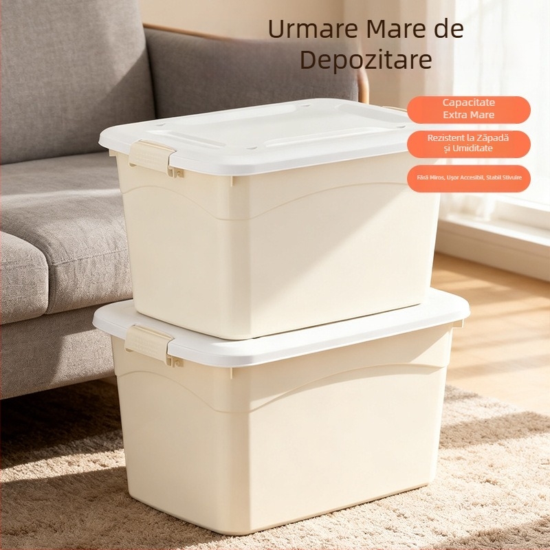 Cutie de depozitare pentru haine, plastic PP, 100% material nou, cu capac și poate fi stivuită, modele 881, 885, 886, 887, 888, 889, 999