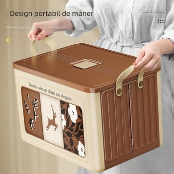 Cutie de depozitare din PP, utilizată, cu mâner, pliabilă, impermeabilă, portabilă, cu compartimente
