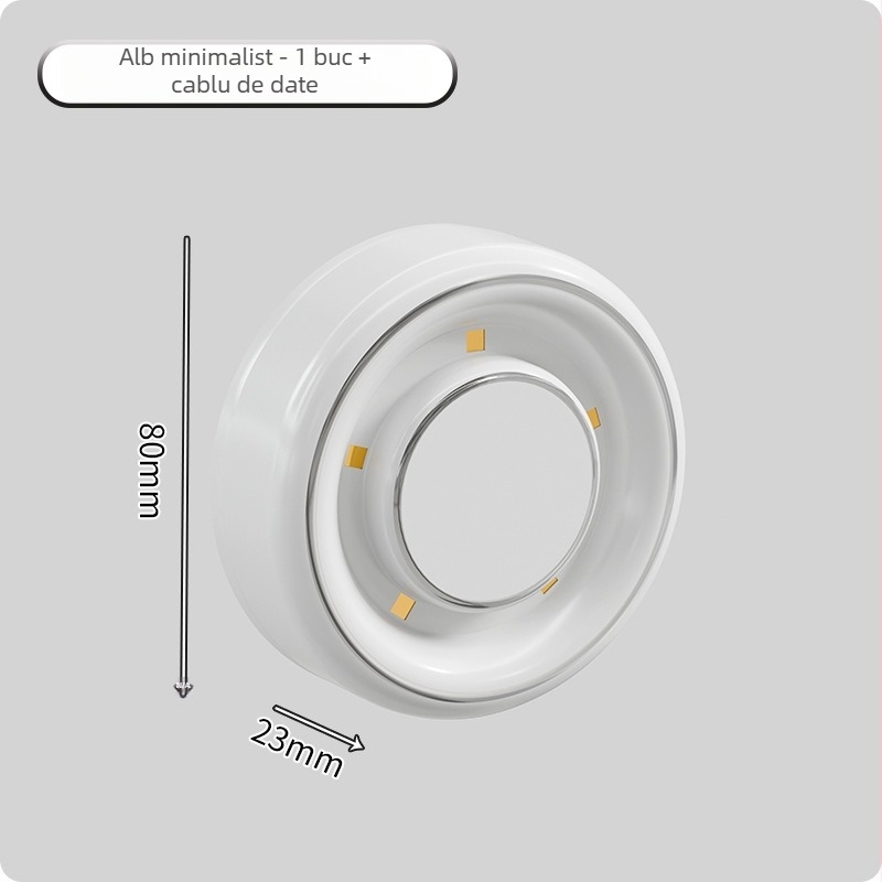 Lampă UV pentru toaletă, sterilizare automată mică cu deodorizare și dezinfectare, Agada, întrerupător inductiv, ABS + baterie litiu, 220V, durată de viață 50 de ani