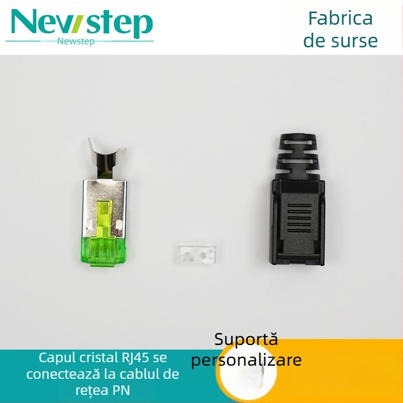 Conector RJ45 Pass-Through, Crimp, 4/8 nuclee, 22-26 AWG, fără dezizolare, Cat5e/Cat6a