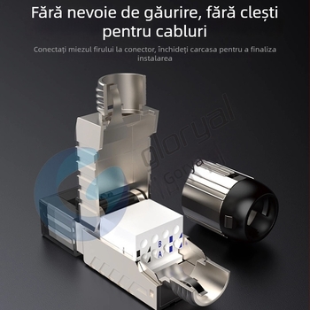 GLORYAL GL-2026cx conector cristal din aliaj de zinc pentru Cat8/Cat7/Cat6A, centru de date