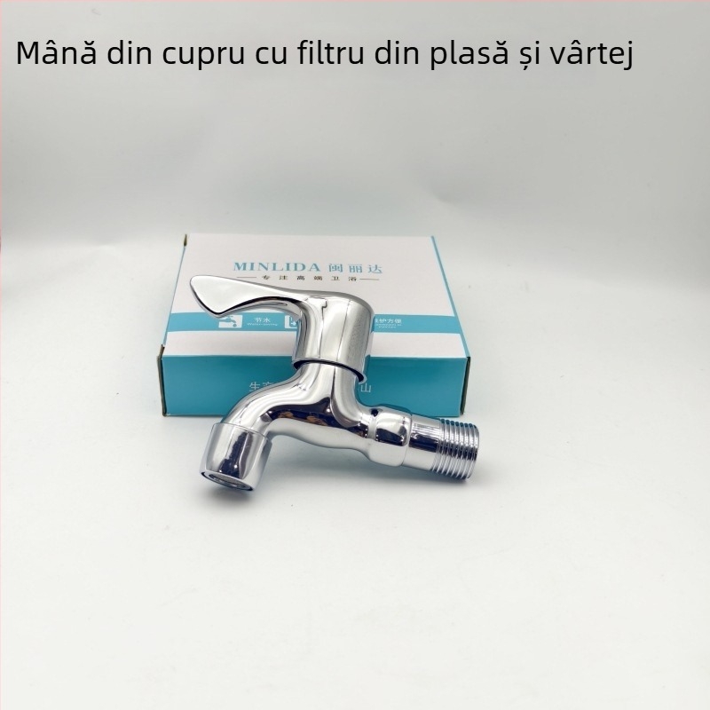 Robinet de bucătărie pentru apă rece, cu un singur mâner, pentru conectare la mașina de spălat și chiuveta mop, cartuș ceramic, corp din cupru, 60°C max, 1.6 MPa