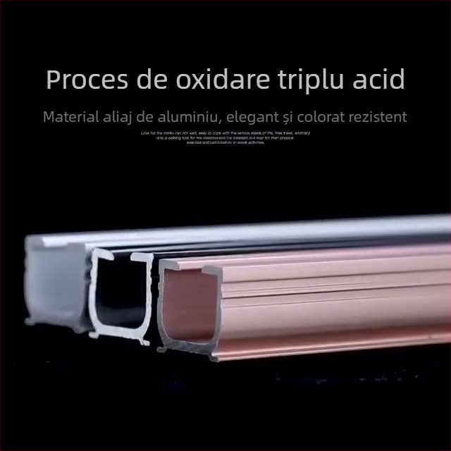 Morant șină pentru perdele din aliaj de aluminiu – dublă, montaj superior, cu cârlig, rulare telescopică, stil minimalist modern
