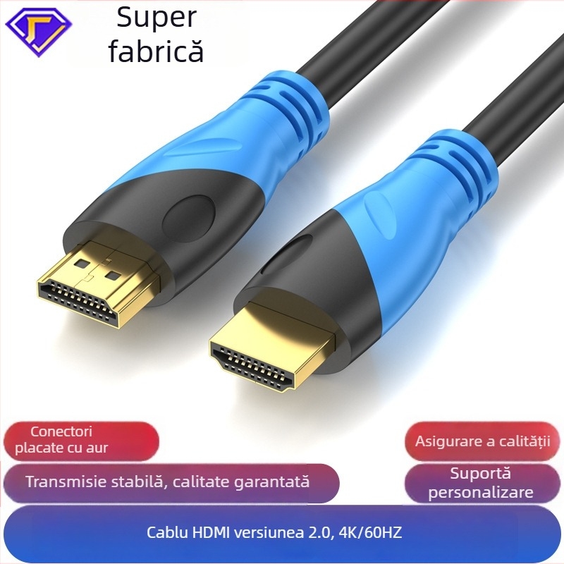 Cablu HDMI 2.0 pentru afișaje 4K/60Hz – cablu CCS cu conectori placati cu aur, compatibil cu computer/TV/monitor/proiector