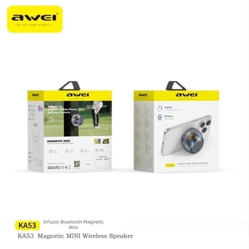 Awei Boxă Bluetooth Magnetică Mini – 5W, rază 10 m, 40 Hz–20 kHz, SNR ≥70 dB, baterie 500–800 mAh